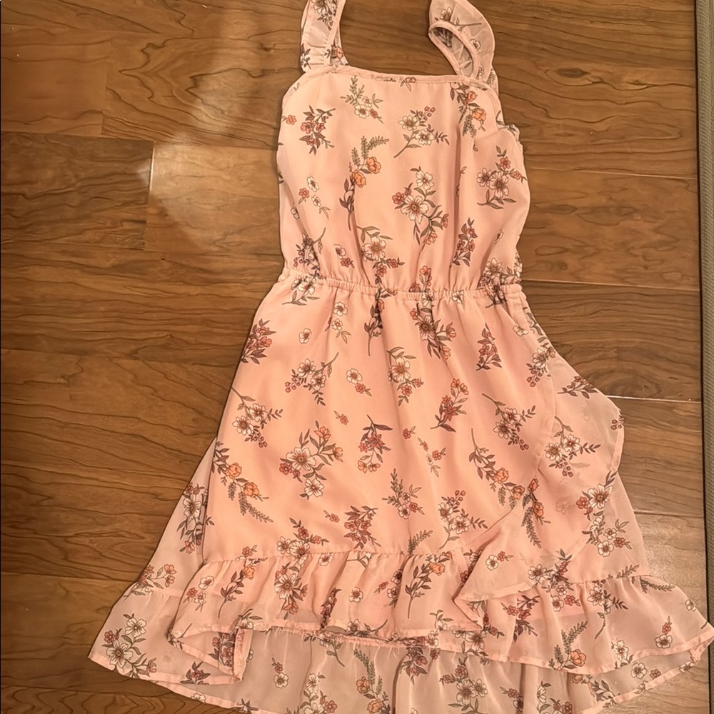Dusty pink floral dress